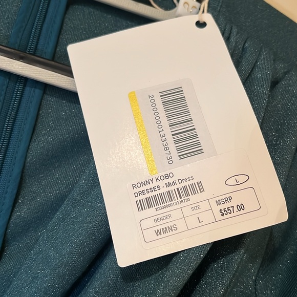 Ronny  Kobo sparkly dress size large zipper back stretch knit material - Picture 5 of 5